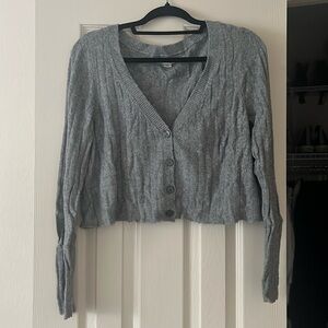 Night gray American eagle cropped sweater